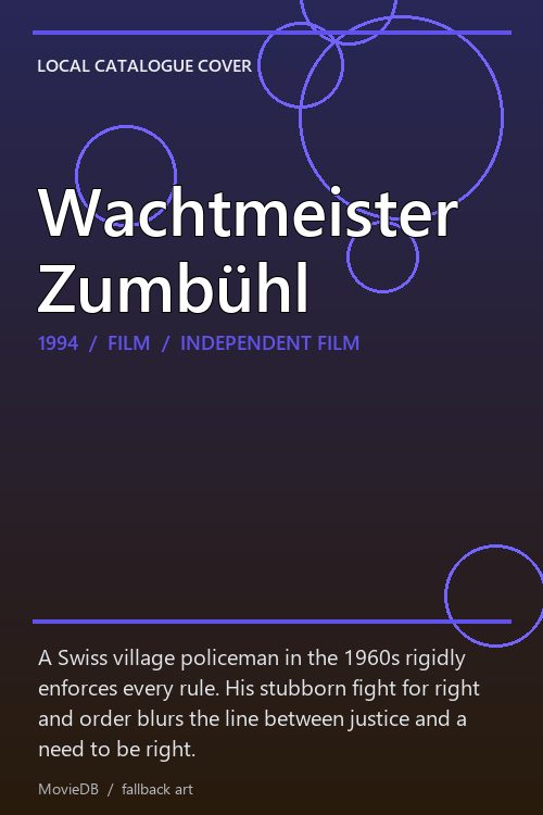 Wachtmeister Zumbühl poster