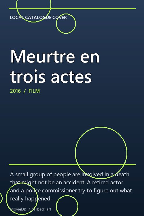 Meurtre en trois actes poster