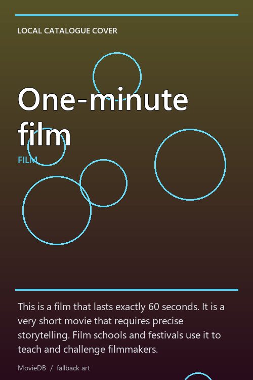 One-minute film poster