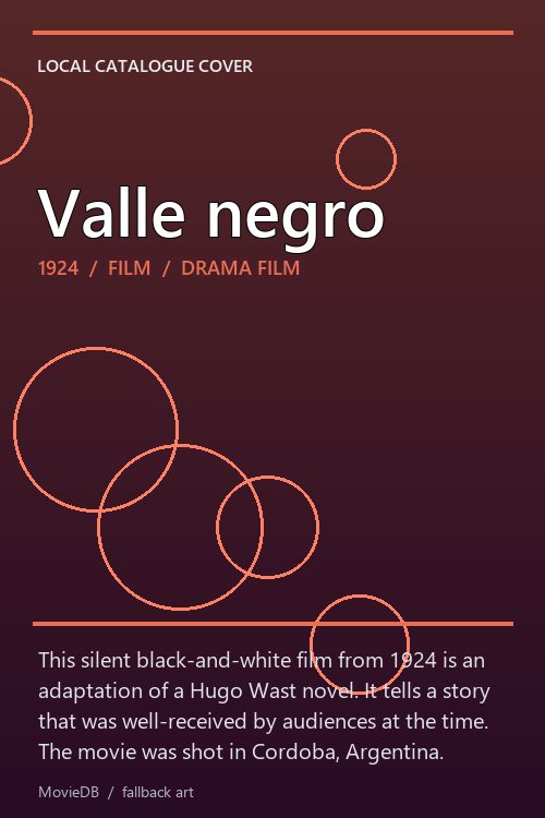 Valle negro poster