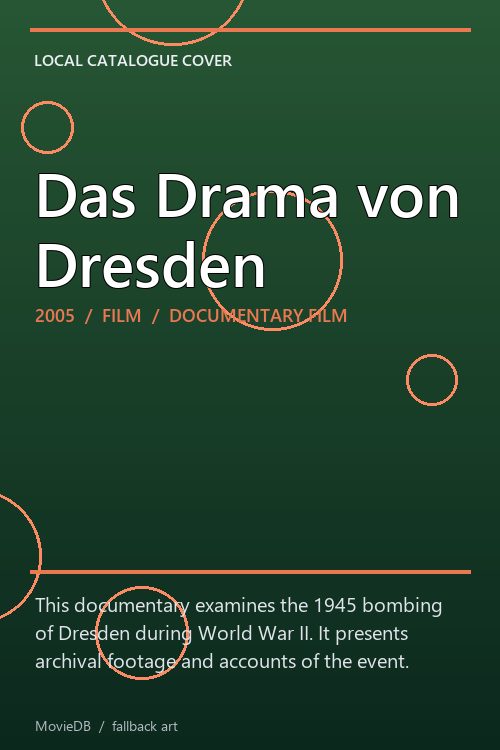 Das Drama von Dresden poster