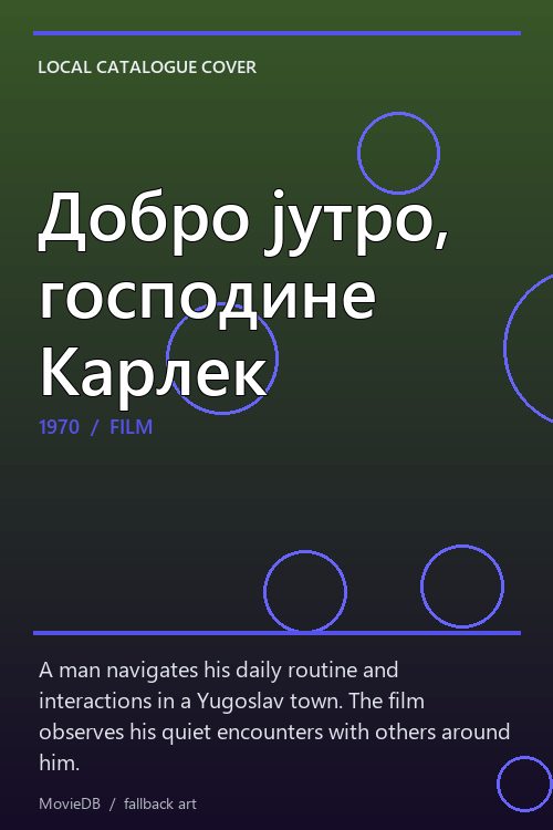 Добро јутро, господине Карлек poster