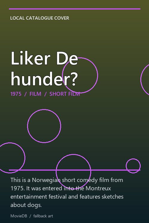 Liker De hunder? poster
