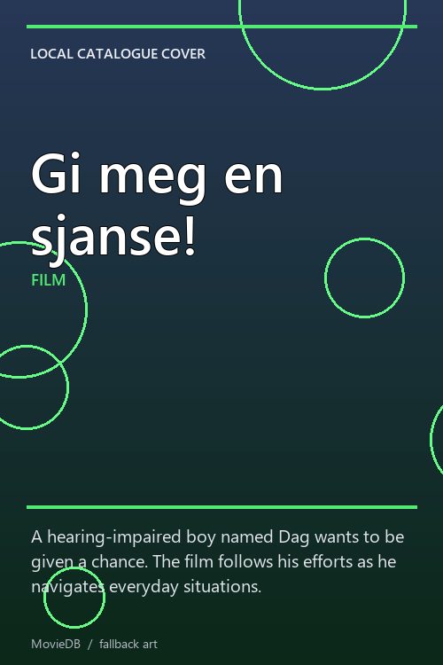 Gi meg en sjanse! poster