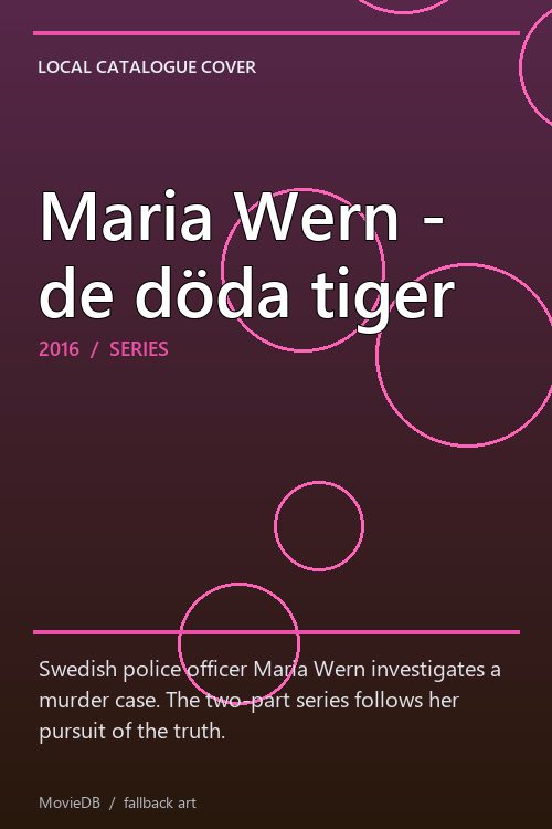 Maria Wern - de döda tiger poster