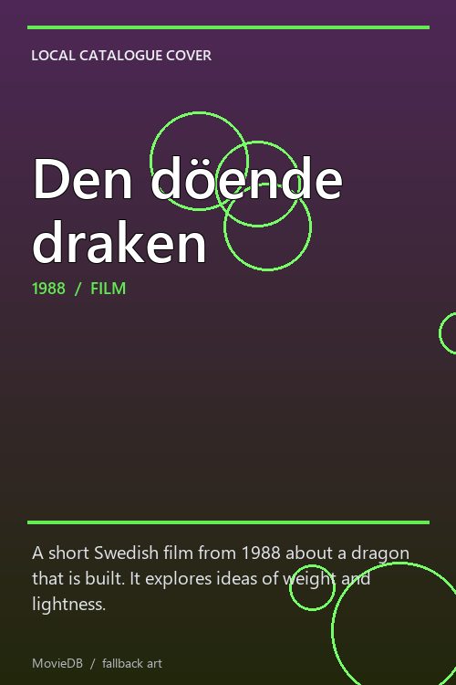 Den döende draken poster