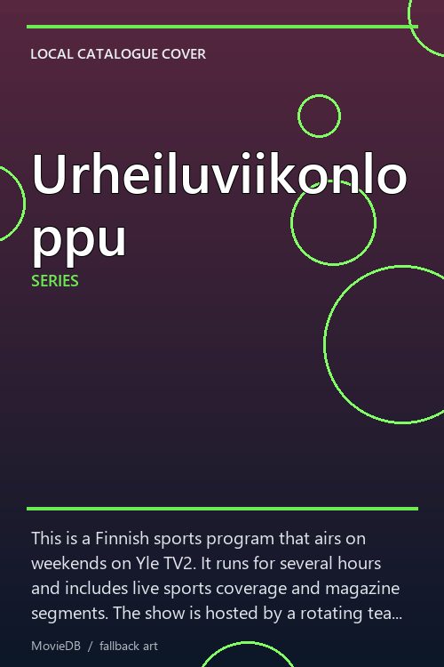 Urheiluviikonloppu poster
