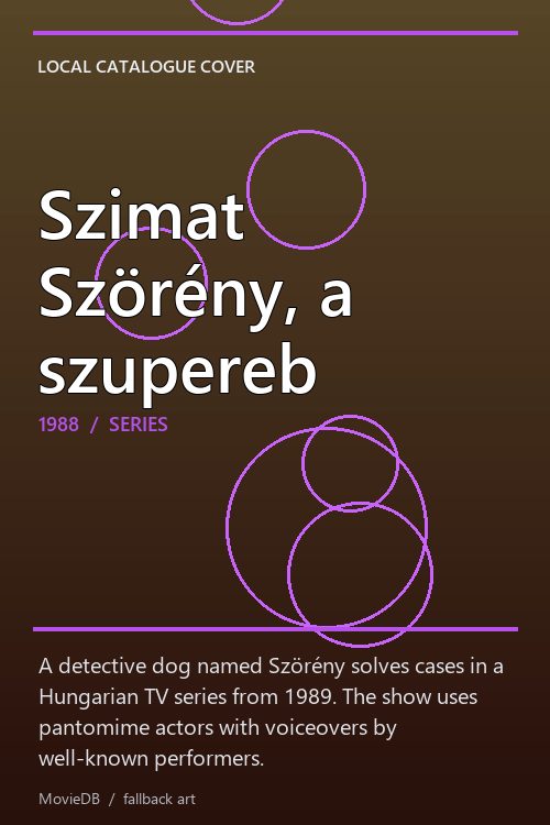 Szimat Szörény, a szupereb poster