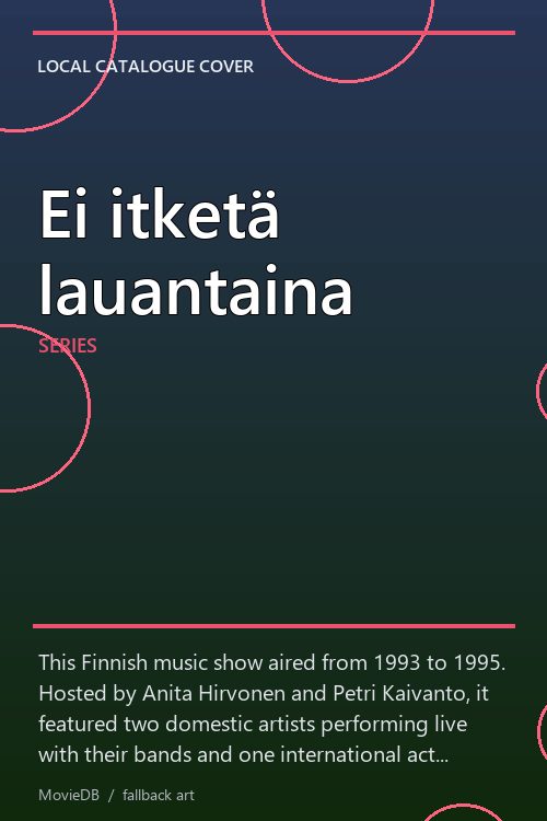 Ei itketä lauantaina poster