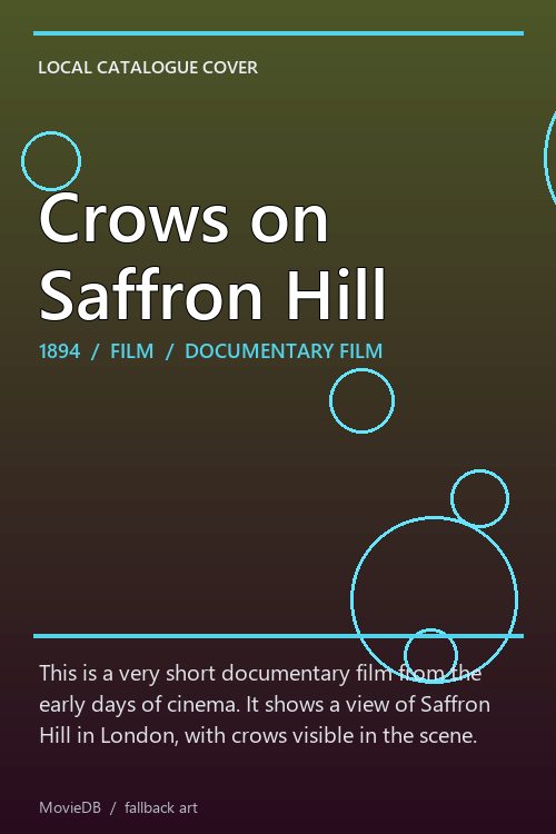Crows on Saffron Hill poster