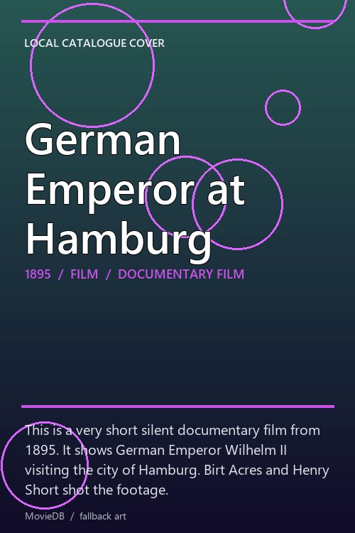 German Emperor at Hamburg poster