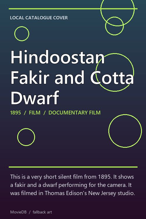 Hindoostan Fakir and Cotta Dwarf poster