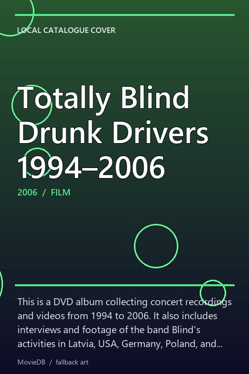 Totally Blind Drunk Drivers 1994–2006 poster