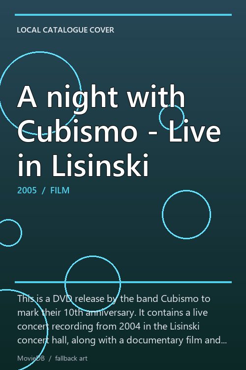 A night with Cubismo - Live in Lisinski poster