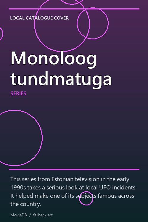 Monoloog tundmatuga poster