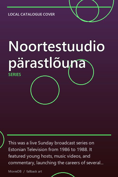 Noortestuudio pärastlõuna poster