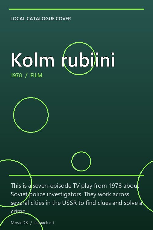 Kolm rubiini poster