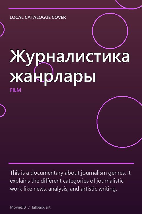 Журналистика жанрлары poster