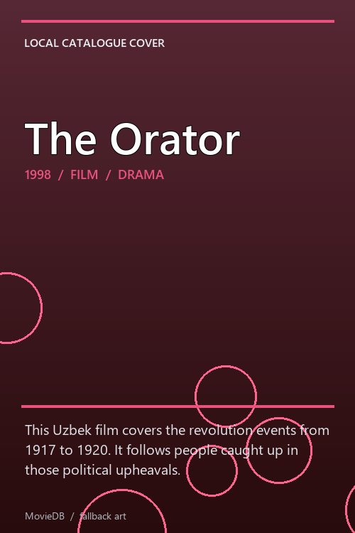 The Orator poster