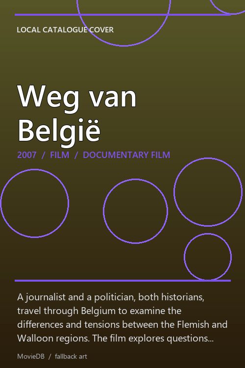 Weg van België poster