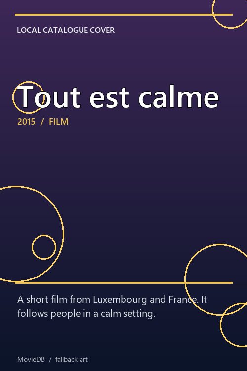 Tout est calme poster