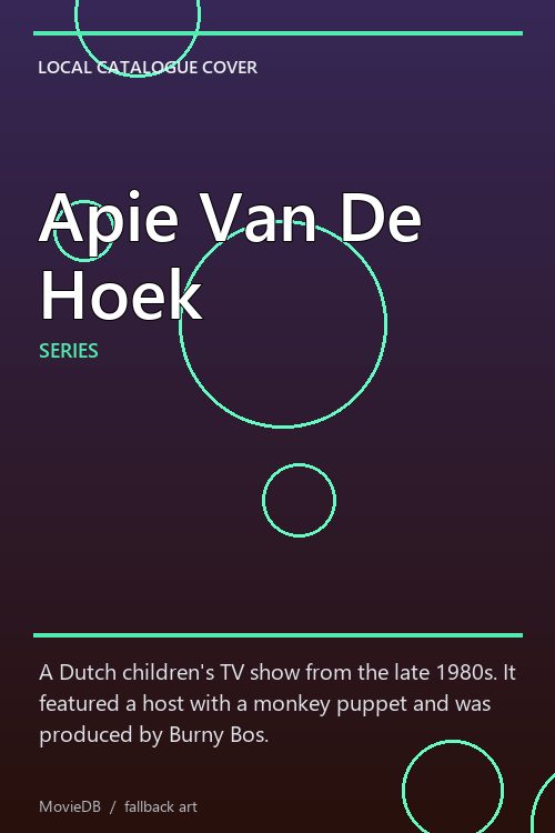 Apie Van De Hoek poster
