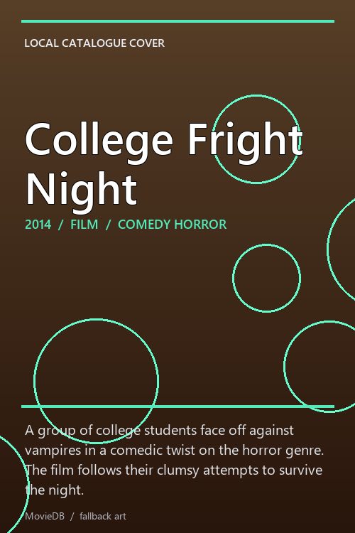 College Fright Night poster