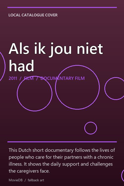 Als ik jou niet had poster