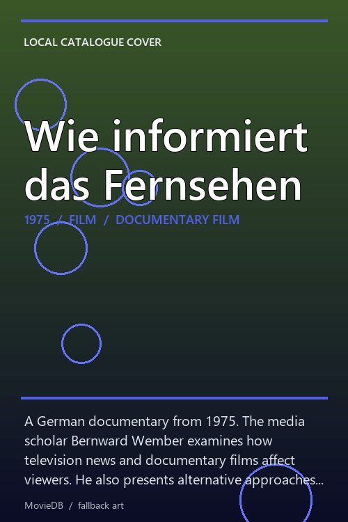 Wie informiert das Fernsehen poster