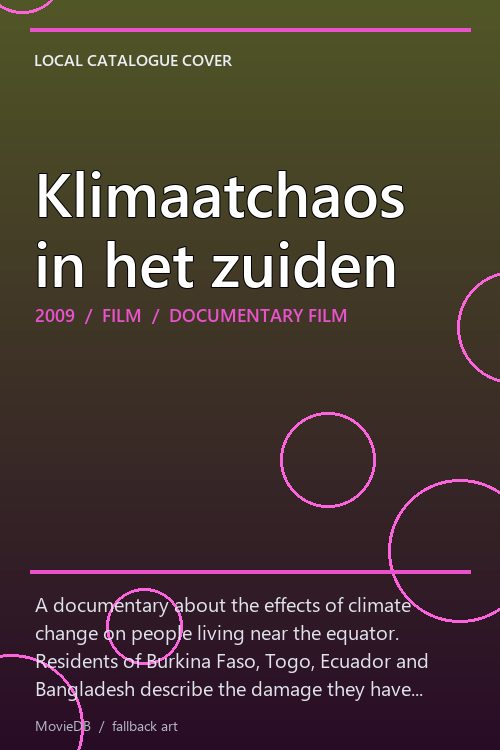 Klimaatchaos in het zuiden poster