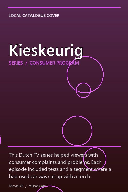 Kieskeurig poster