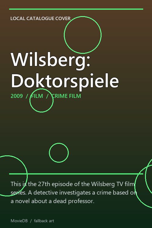 Wilsberg: Doktorspiele poster