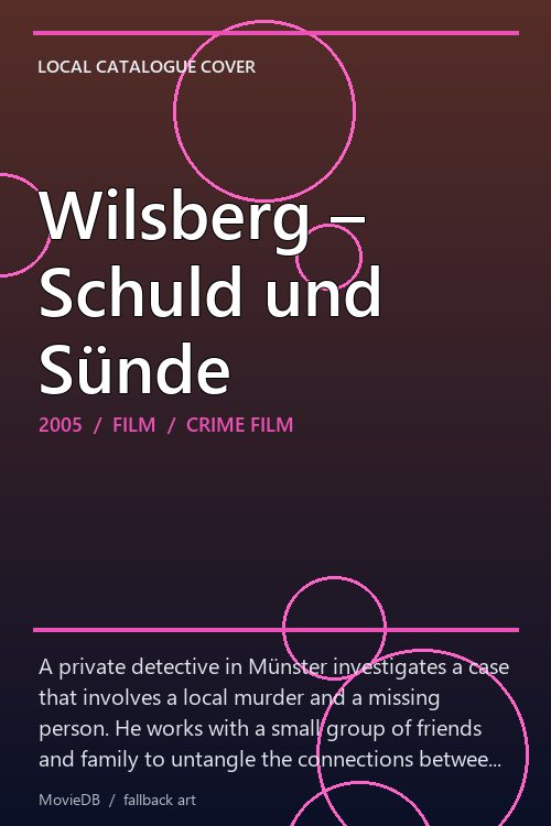 Wilsberg – Schuld und Sünde poster
