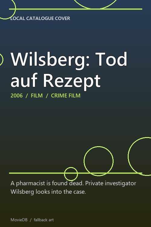Wilsberg: Tod auf Rezept poster