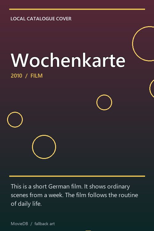 Wochenkarte poster