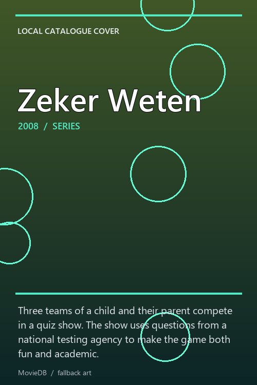 Zeker Weten poster