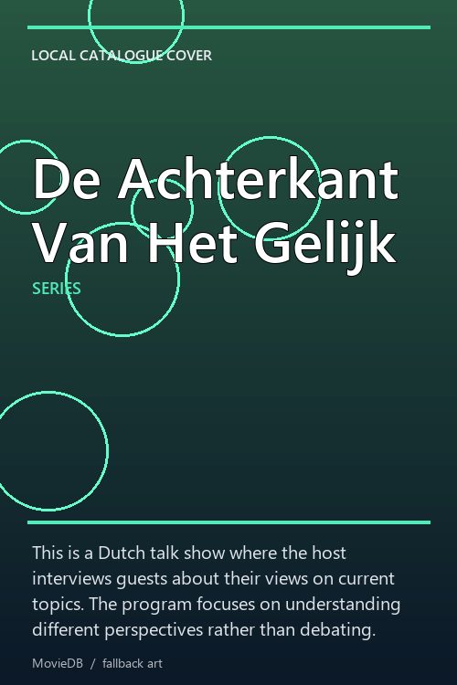 De Achterkant Van Het Gelijk poster