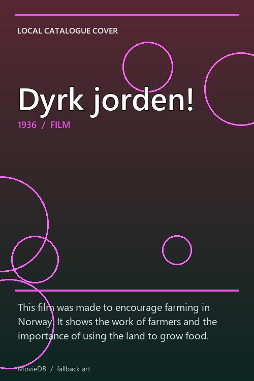 Dyrk jorden! poster