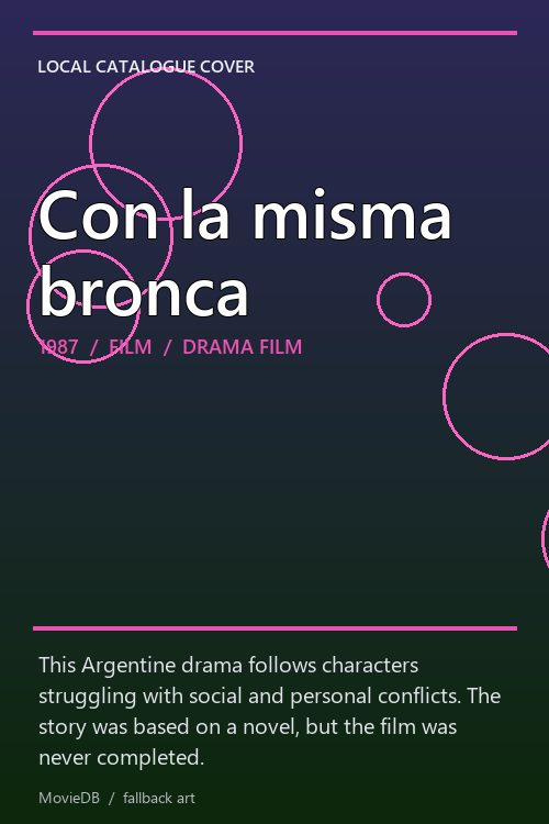 Con la misma bronca poster