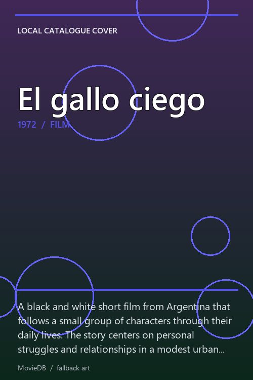 El gallo ciego poster