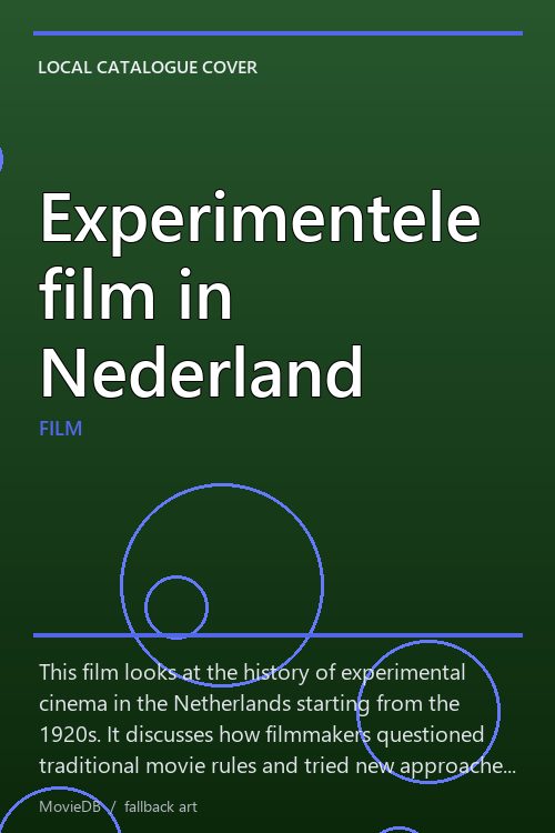 Experimentele film in Nederland poster