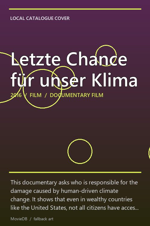 Letzte Chance für unser Klima poster