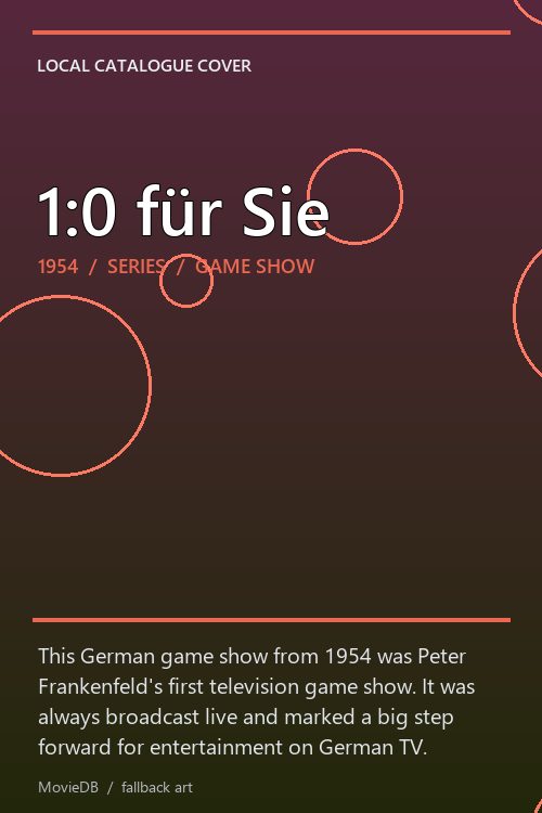 1:0 für Sie poster