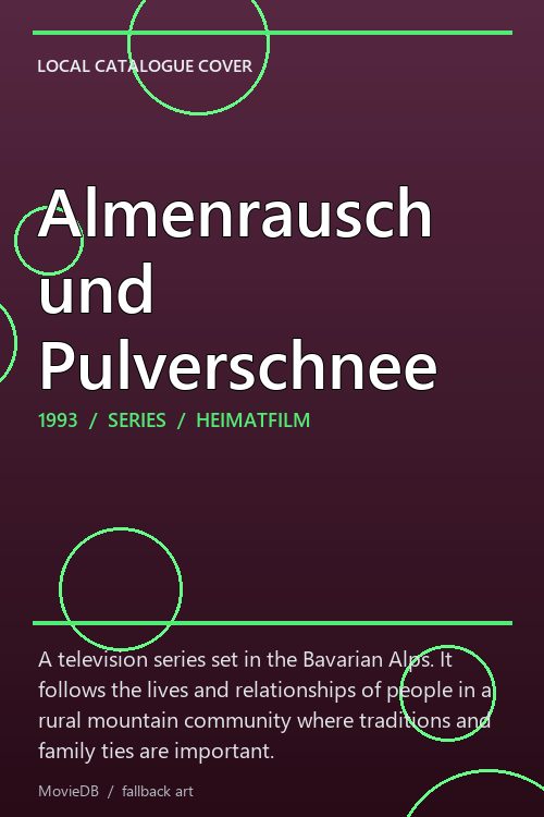 Almenrausch und Pulverschnee poster