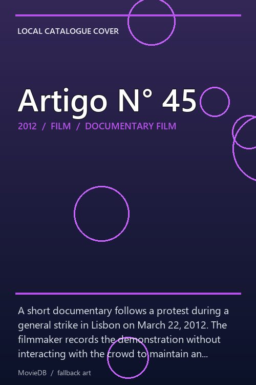 Artigo N° 45 poster