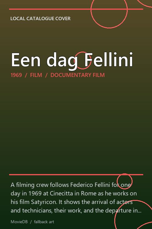 Een dag Fellini poster