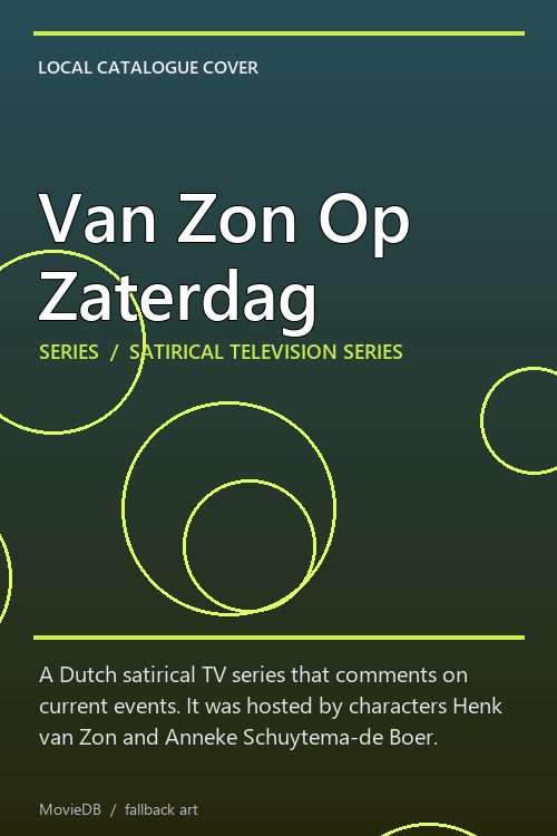 Van Zon Op Zaterdag poster