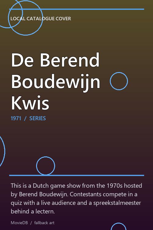 De Berend Boudewijn Kwis poster