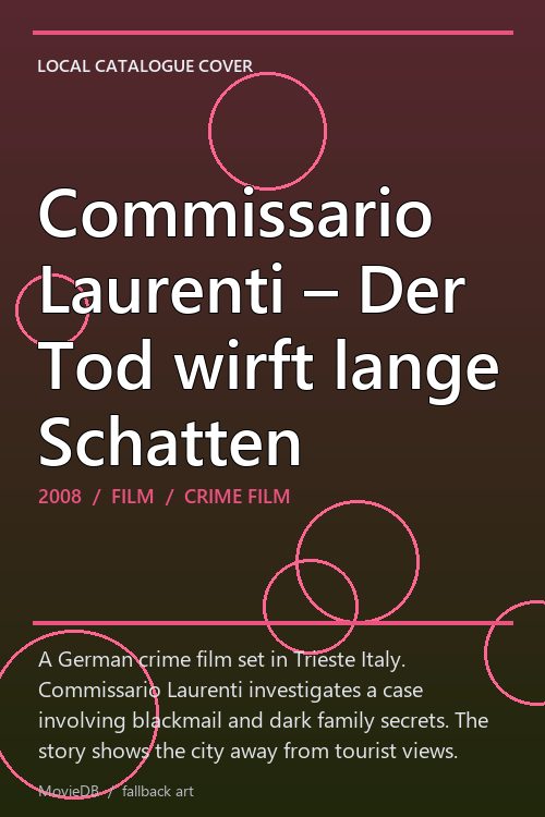 Commissario Laurenti – Der Tod wirft lange Schatten poster