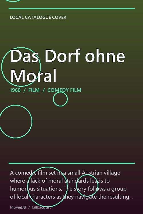 Das Dorf ohne Moral poster